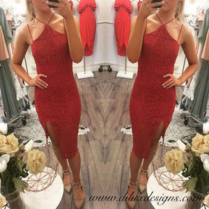 Blossom- Luna Red Lace Dress - Dilux Designs