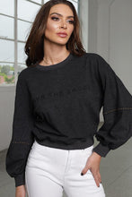Refuge - Ave The Label Cropped Slogan Sweater