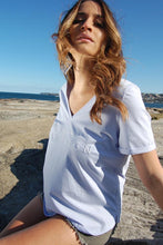 Refuge - Champagne Campaign V Neck Boyfriend Style Tee - Relaxed Fit